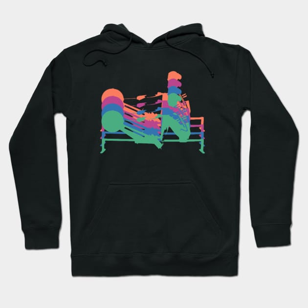 Rowing machine colourful design Hoodie by RowingParadise